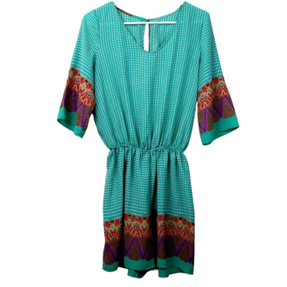 EUC‎ Boho GILLA Short Summer Jump Suit Green Size Large